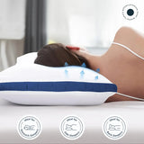 Lux Décor Bed Pillows- Set of 2 - Hotel Quality Gusseted Down Alternative Pillows for Back, Stomach or Side Sleepers