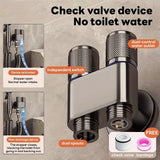 Double Control Toilet Bidet Sprayer Handheld Attachment with Pressure Control for Feminine Hygiene Baby Diaper and Pet Bath