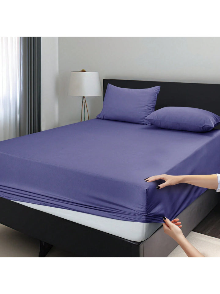 LUX Décor Fitted Sheet Only - Easy to Fit 360 Elastic Microfiber Sheets - 16 Inches Deep Pocket - Wrinkles Fade Resistant