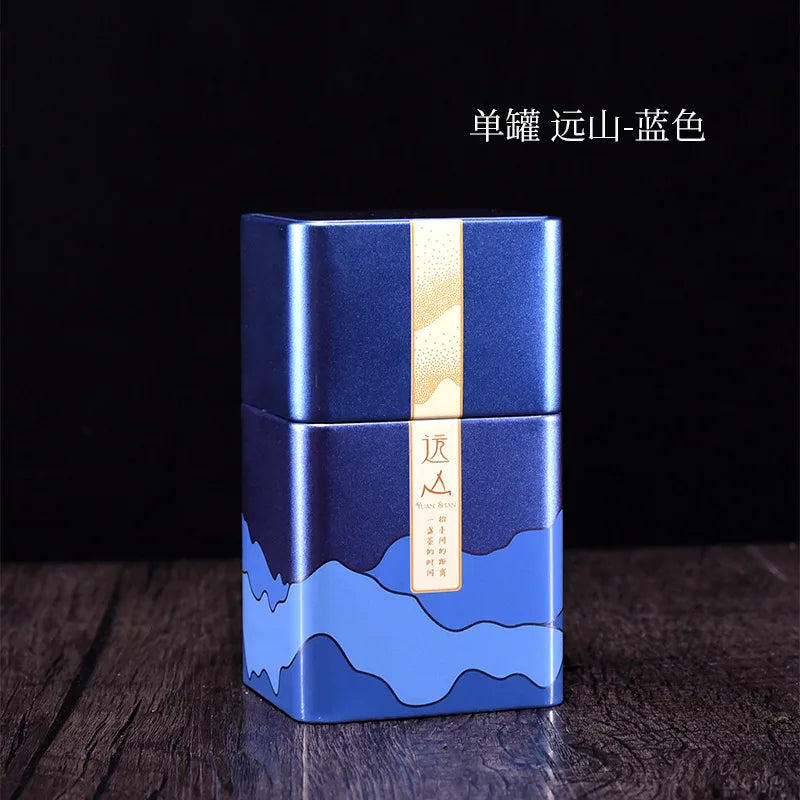 Tea Tinplate Sealed Box, Pu'er Organizer, Square Thick Metal Empty Tea Packaging, Built-in Sealed Bag