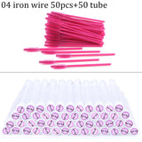 Reusable Eyebrow Brush Tube Disposable Eyelash Brushes Mix Eyebrow Brush with New Eelash Resin Drill Replaceable Makeup Brushes