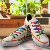 1Pair Colorful Flat Shoe laces Rainbow Gradient Shoelaces for High-top Canvas Sneaker Laces Shoes accessories Shoelace Strings