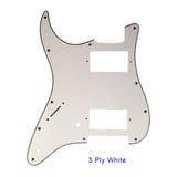 Guitar Pickguard - For FD Strat Left Handed 11 Screw Holes HH PAF Humbucker Scratch Plate 2 Control Holes Various Color Choice