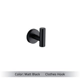Bathroom Accessories Hardware Set Kit Towel Bar Wall Mount Matt Black Toilet Paper Holder Hand Robe Hook Hanger Stainless Steel