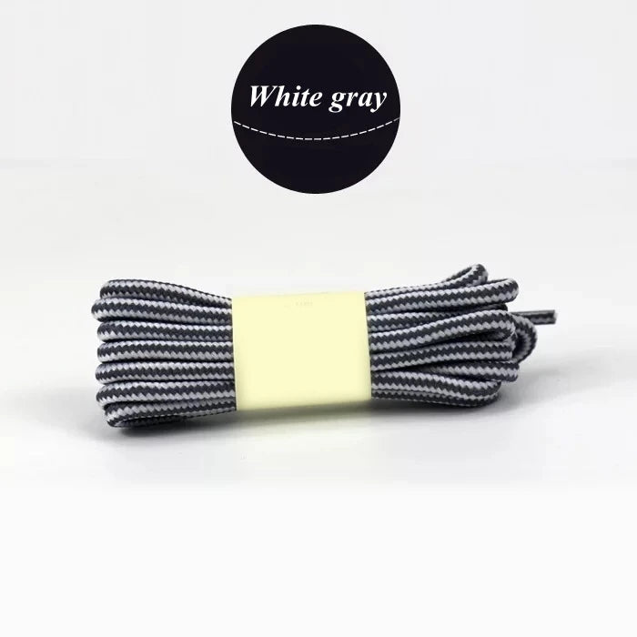 1 Pair 18 Colors Striped Double Color Shoe laces Round Outdoor Sneakers Shoelaces Cotton Boots Shoelace 70CM 90CM 120CM 150CM