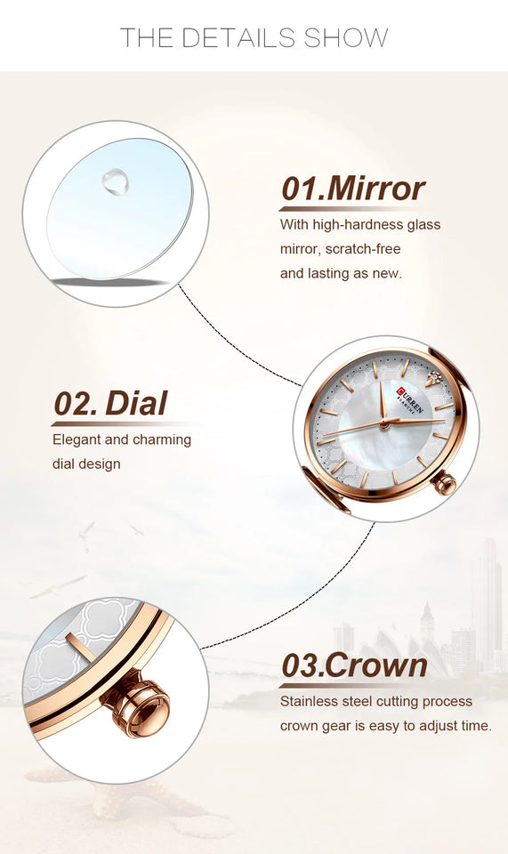 Fashion Stainless Steel Women Luxury Watch Analog Quartz Wristwatch Ladies Elegant Dress Watches Gift Clock Relogio Feminino