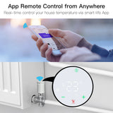 MOES ZigBee3.0 TRV New Radiator Actuator Valve Tuya Smart Programmable Thermostat Temperature Heater Alexa Voice Control