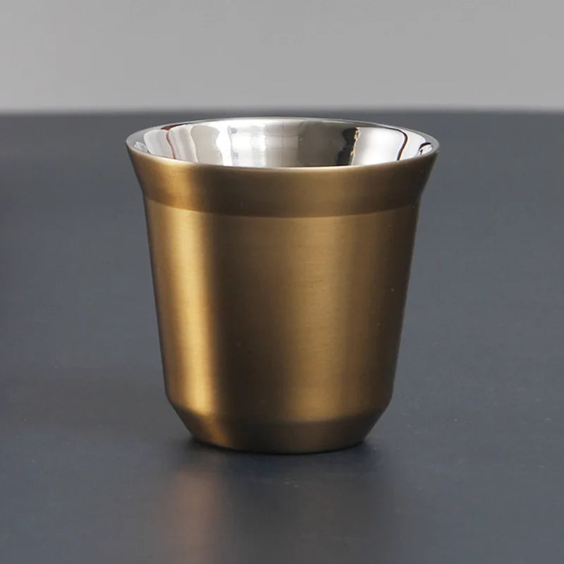 Custom Name Stainless Steel Espresso Cups Double Wall Insulated Cups Demitasse Cups Coffee Cup For Drinking Coffee, Gift for Him