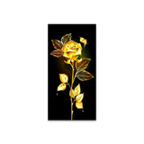 Abstract Golden Leaves and Flower Tree Oil Painting on Canvas Posters and Prints Wall Art Pictures for Living Room Cuadros Decor