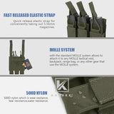 KRYDEX MP5 MP7 KRISS Triple Magazine Pouch Tactical Modular MOLLE Triple Open Top SMG Mag Pouch Carrier For Airsoft Hunting Gear