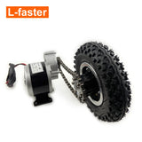 500W Dual Drive Electric Cart Conversion Kit Easy Carry 200kg 8" Wheel Set For Electrical Pull Barrow Trolley Capacity 400lbs