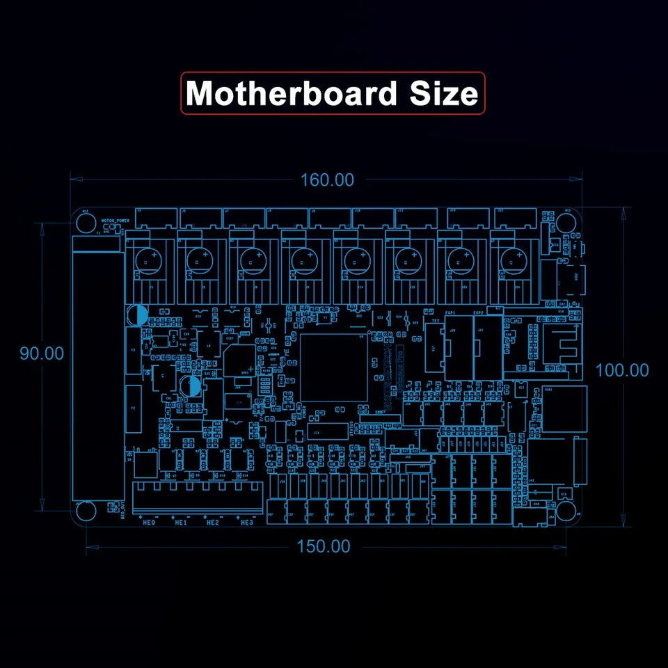 BIGTREETECH Octopus Pro 3D Printer Motherboard 60V 8-axis Support TMC5160 Pro TMC2209 for Ender3 VORON 2.4 3D Control Board