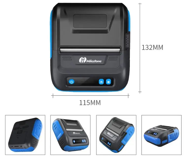 MHT-P29L Milestone Bluetooth 80mm Usb Thermal Receipt Printer Mini Tag Barcode Sticker Printer Receipt Printing Machine