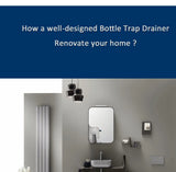 Bathroom Basin Bottle Trap Drain Modern Bathroom Sink P-Trap Set Pop Up Filter Chrome Basin Siphon Horse Accessory Renovation
