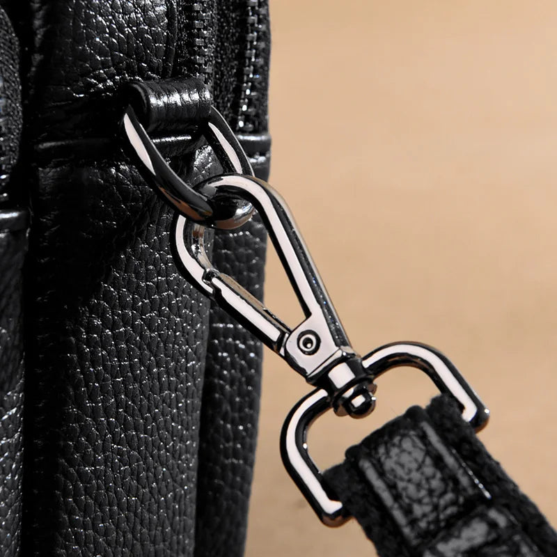 Genuine Leather Women's Casual Fashion Bag Women Messenger Bag Small Shoulder Bag Crossbody Bags for Real Cowhide Women Handbags