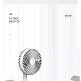 THANKSHARE Desktop Fan 2000mAh Battery Capacity USB Charging Desk Super Mute Laptop Cooler Desktop Fan 4 Speed Cooling Gadgets