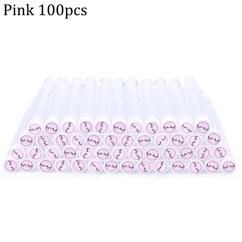 Reusable Eyebrow Brush Tube Disposable Eyelash Brushes Mix Eyebrow Brush with New Eelash Resin Drill Replaceable Makeup Brushes
