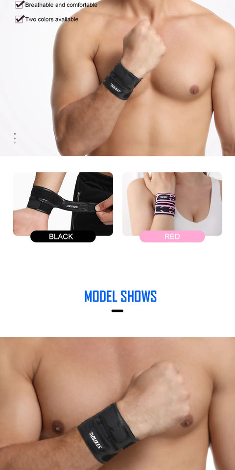 AOLIKES Sports Wrist Compression Wraps Wrist Support Brace Strap for Fitness Weightlifting Basketball Tennis Wrist Pain Relief