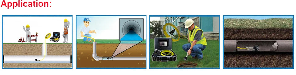 SYANSPAN Well Pipe Inspection Video Camera,Drain Sewer Pipeline Industrial Endoscope Deep Down Hole Underwater Underground Lens