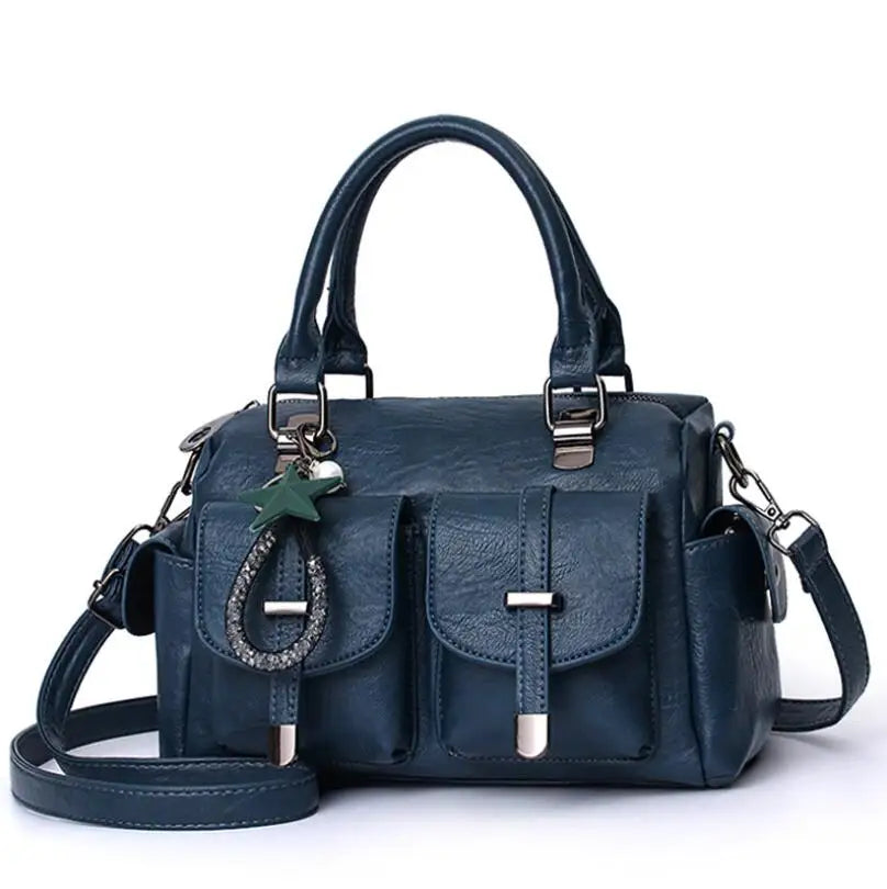 Luxury Brand Designer Women'S Handbag Fashionable Soft Leather Shoulder Bag Large Capacity Crossbody Bag Classic Retro Tote Bag