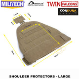 MILITECH NIJ 3A ballistic shoulder protector bulletproof thigh protector NIJ 3A 0101.06 NIJ 0101.07 HG2 deltoid armor protection