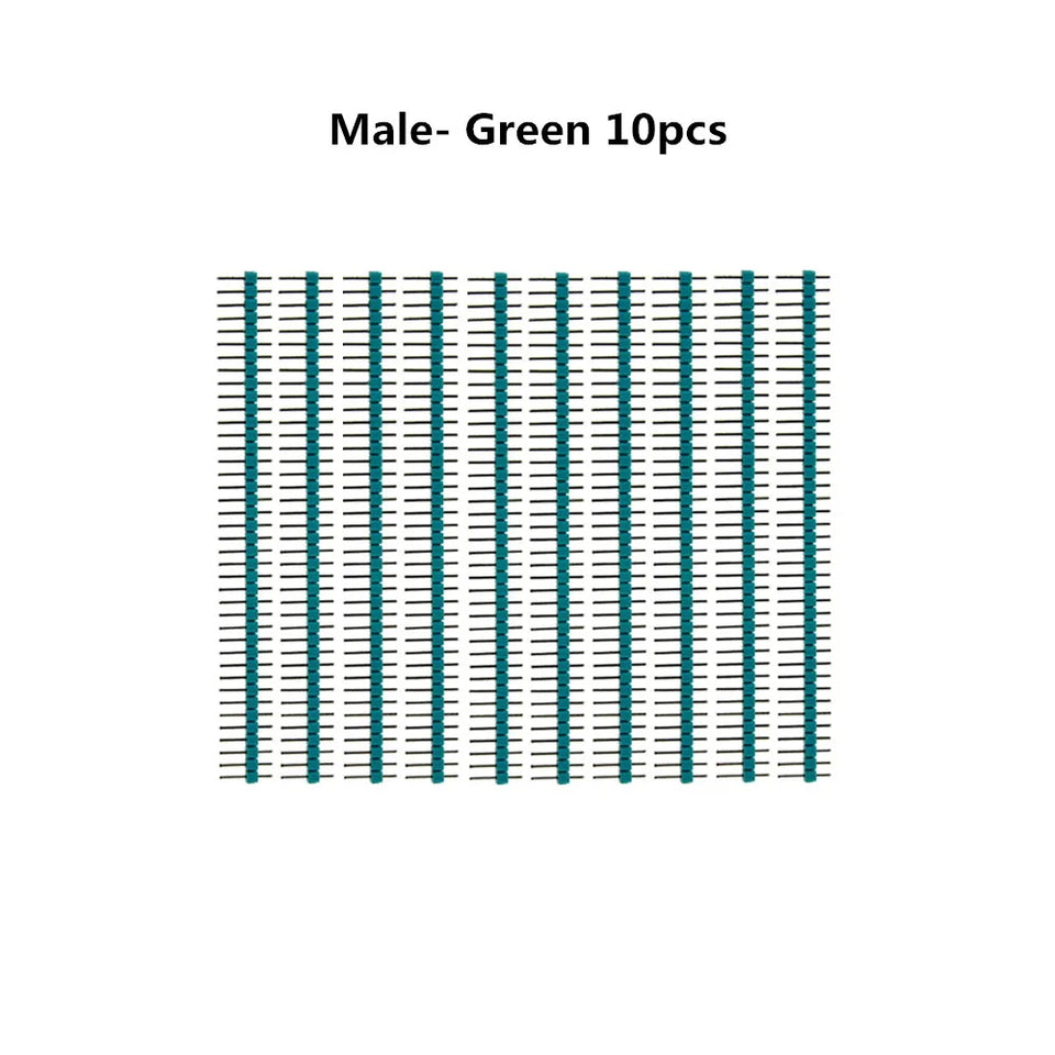 10pcs 40 Pin 1x40 Single Row Male and Female 2.54 Breakable Pin Header PCB JST Connector Strip for arduino DIY Kit