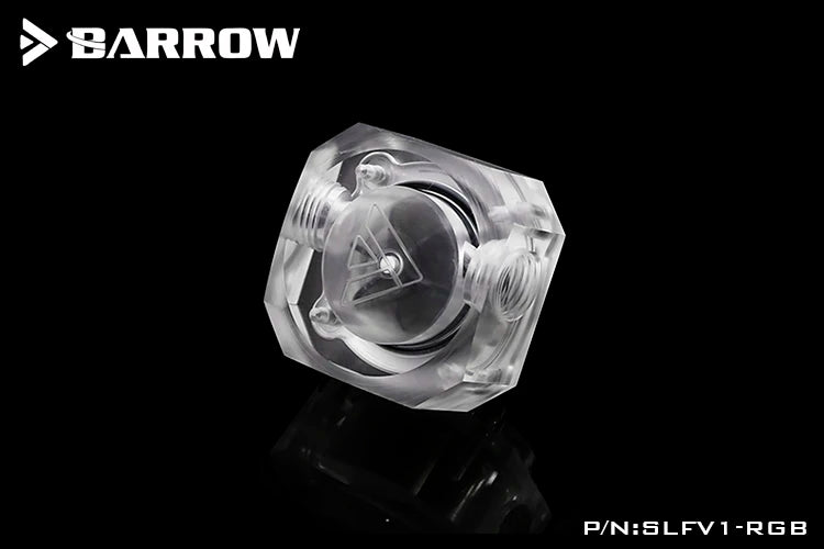Barrow PC Water Cooling Flow Meter Indicator 5V 3 Pin LRC2.0 Version SLFV1-RGB for Water Cooling System RGB Flow Monitor