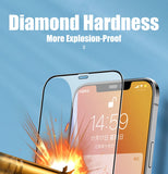 3-4PCS Full Cover Tempered Glass For iPhone 11 12 13 14 15 Pro Max Screen Protector For iPhone X XR Xs Max Protective Glass Film