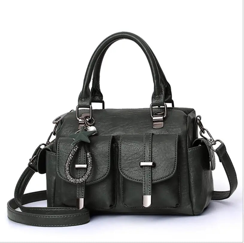 Luxury Brand Designer Women'S Handbag Fashionable Soft Leather Shoulder Bag Large Capacity Crossbody Bag Classic Retro Tote Bag