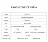 Naturehike Outdoor Camping Mat Ultralight Inflatable mattressTent Sleeping Pad Portable Hiking Air Mattress Picnic Pad Air Mat