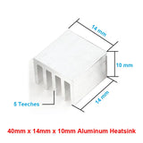 En-Labs 10pcs Silver 10x10x10mm Aluminum Heat Sink Radiator Heatsink,Electronic Chip Cooling Radiator Cooler for IC MOSFET SCR