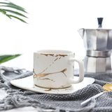 Coffee Mugs Marble Gold Inlay Mug Breakfast Mug Office Home Drinkware Milk  Cup Dropshipping