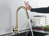 Smart Sensor Touch Kitchen Sink Faucet Brushed Nickel Poll Out Spout Black/Gold Sensor Faucets 360 Rotation Crane Two Functions