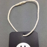 100PC /lot Plastic Tag White Beige Black Hang Tag Polyester Rope String Snap Lock Pin Loop Tie Fasteners
