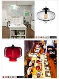 Modern Restaurant Chandelier Light Blown Colorful Glass  Lampshade Glass Ceiling Hanging Lamps Living Room Coffee Room Office