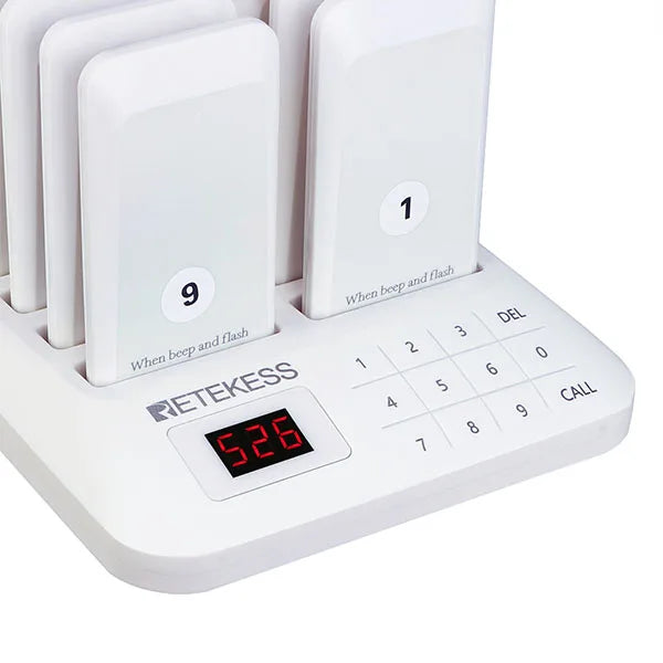 RETEKESS TD157 Restaurant Pager System Pagers 984ft Long Range Beepers for Food Truck Bars  Food Court No Vibration Mode