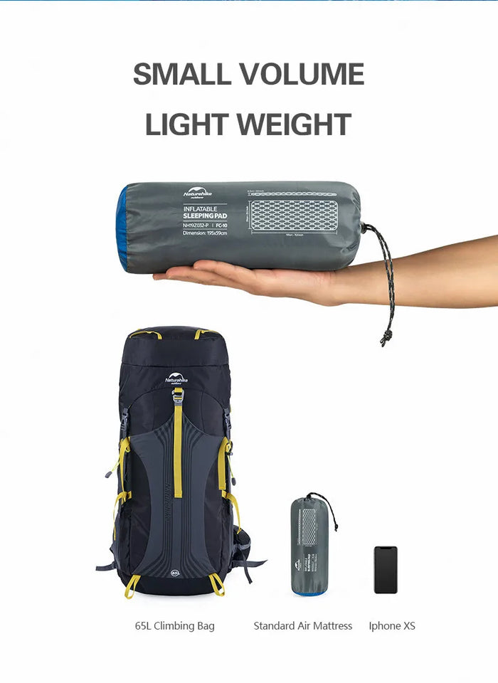 Naturehike Outdoor Camping Mat Ultralight Inflatable mattressTent Sleeping Pad Portable Hiking Air Mattress Picnic Pad Air Mat
