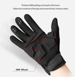 ROCKBROS Cycling Gloves Thermal Autumn Winter Gloves Windproof SBR Touch Screen Bike Gloves Full Finger Shockproof Sport Gloves