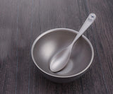 Keith Pure Titanium Rice Spoon Dessert Ice Cream Table Spoon for Kid Restaurant Picnic Tableware Bacteriostatic Healthy Flatware