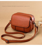 Genuine Leather Women's Casual Fashion Bag Women Messenger Bag Small Shoulder Bag Crossbody Bags for Real Cowhide Women Handbags