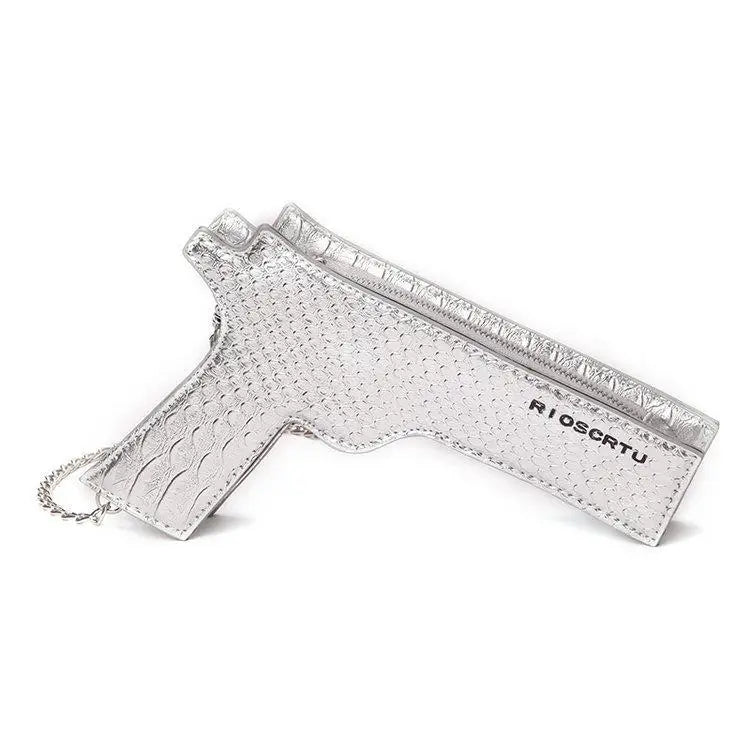 New Brand Designer Funny Pistol Messenger Bag Cool Personality Childlike Chain Shoulder Bag Small Bag Purse Female