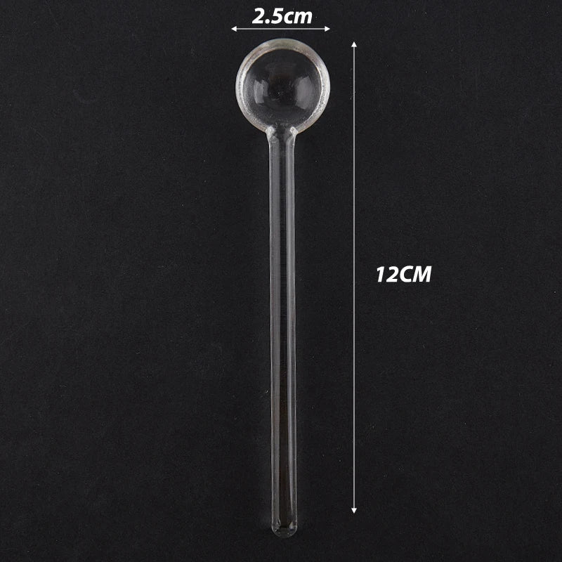 1PCS Transparent  Long Handle Glass Tea Spoons Tableware Clear Coffee Stirring Spoons Flatware For Home Kitchen Restaurant
