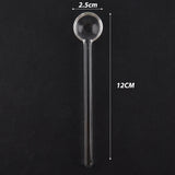 1PCS Transparent  Long Handle Glass Tea Spoons Tableware Clear Coffee Stirring Spoons Flatware For Home Kitchen Restaurant