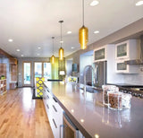 Modern Restaurant Chandelier Light Blown Colorful Glass  Lampshade Glass Ceiling Hanging Lamps Living Room Coffee Room Office