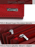 New Women Magnetic Hasp Wallet Genuine Leather Coin Purse Ladies Long Fashion Female Card Hold Money Bag AE501-1