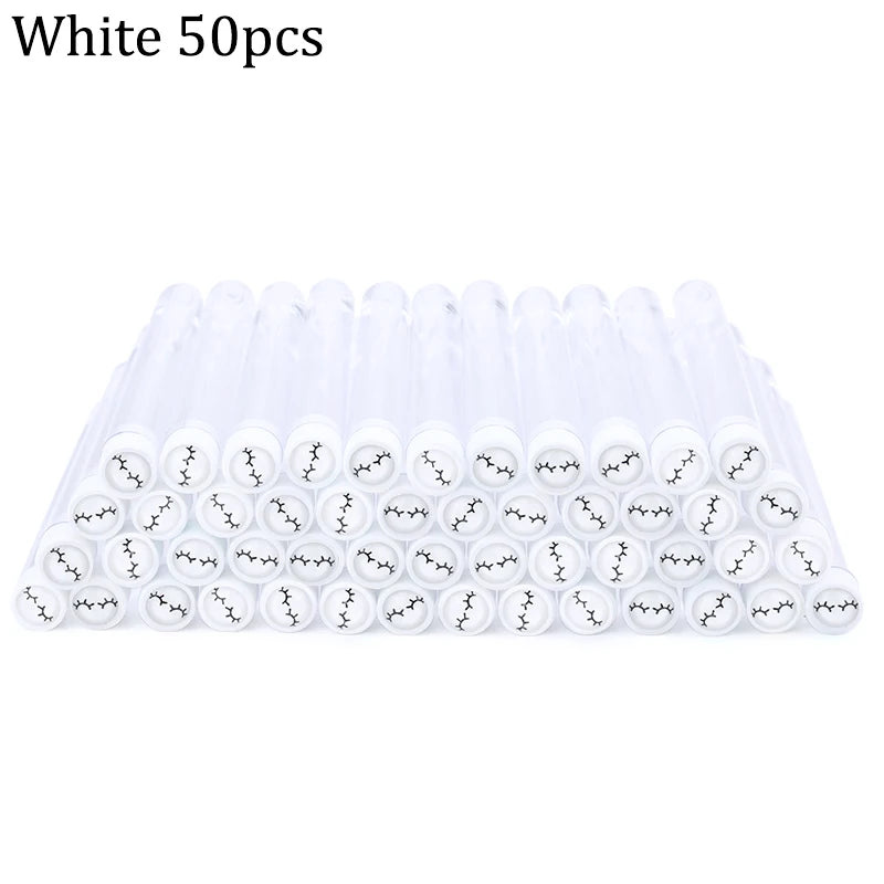Reusable Eyebrow Brush Tube Disposable Eyelash Brushes Mix Eyebrow Brush with New Eelash Resin Drill Replaceable Makeup Brushes