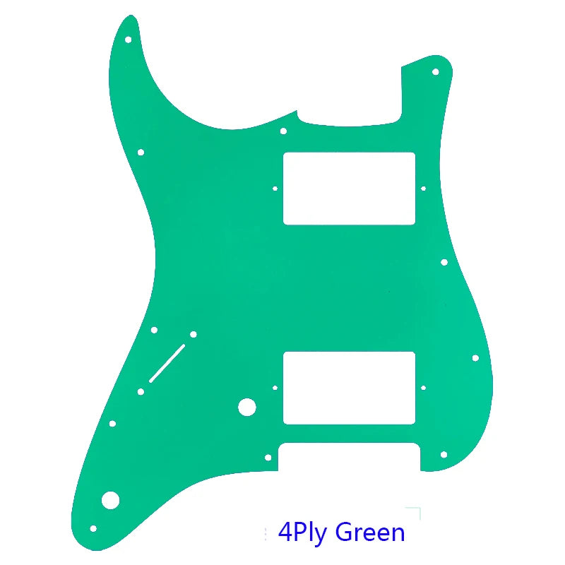 Guitar Pickguard - For FD Strat Left Handed 11 Screw Holes HH PAF Humbucker Scratch Plate 2 Control Holes Various Color Choice