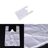 100pcs Transparent Plastic Bags Shopping Bag Supermarket Bags With Handle Food Packaging