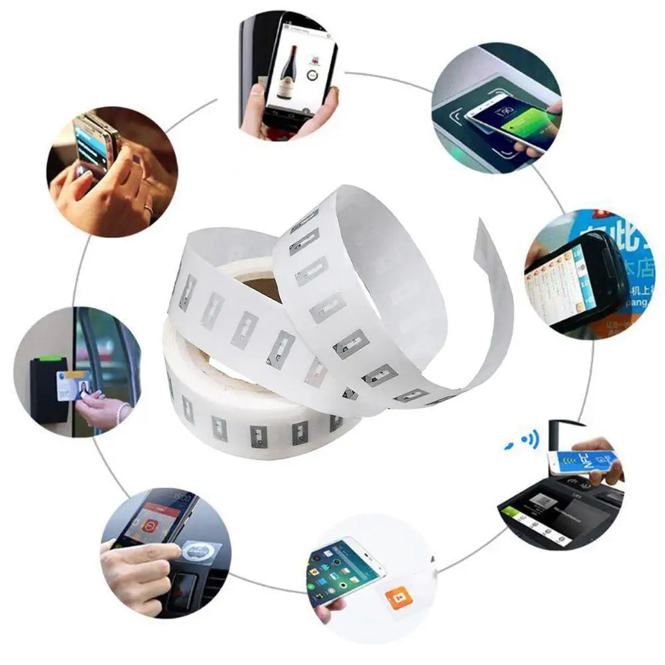 10Pcs NFC Chip Ntag213 Sticker Wet Inlay 2*1cm 13.56MHz 213 Label Tag  Nfc Antenna Nfs Label Stickers Wifi Nfc Sticker Nfc
