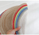 Anti Slip Heat Resistant Coasters for Coffee Tea Mug, Round Table Mat Linen Drink Coaster, Kitchen Accessories Decor Placemats